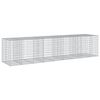 vidaXL Gabionkurv med deksel 450x100x100 cm galvanisert jern