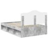 vidaXL Sengestamme med hodegjerde Betong 120 x 200 cm Massiv furu