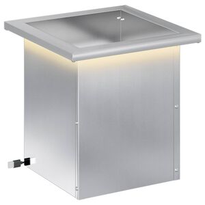 vidaXL Hageplantekasse med LED S&oslash;lv 30 x 30 x 30 cm Galvanisert st&aring;l