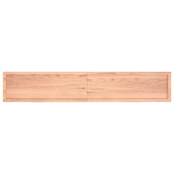 vidaXL Benkeplate til bad lysebrun 220x40x(2-4) cm behandlet heltre