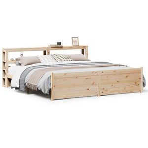 vidaXL Sengeramme med hodegavl 180x200 cm heltre furu