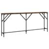vidaXL Konsollbord r&oslash;kt eik 180x23x75 cm konstruert tre
