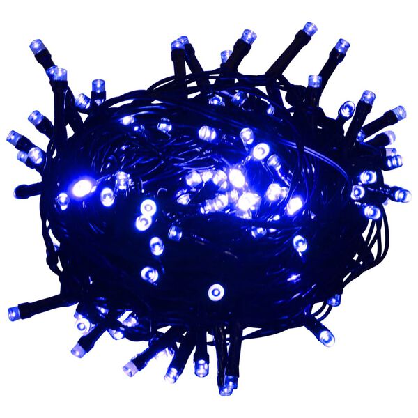 vidaXL Lysslynge med 400 LED blå 40 m 8 lyseffekter