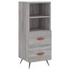 vidaXL Highboard gr&aring; sonoma 34,5x34x180 cm konstruert tre