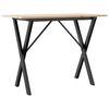vidaXL Salongbord X-ramme 100x50x75 cm heltre furu og st&aring;l