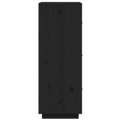 vidaXL Highboard svart 34x40x108,5 cm heltre furu