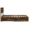 vidaXL Sengestamme med skuff med hodegjerde med lagring Konstruert tre