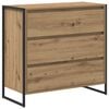 vidaXL Serviesskap Kunstnerisk Eik 79 x 36 x 75.5 cm Konstruert tre