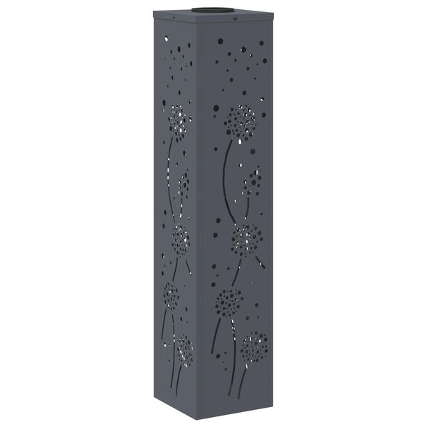 vidaXL Solenergi LED stibelys 2 pcs Antrasitt Kaldvalset st&aring;l