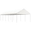 vidaXL Paviljong med tak hvit 11,15x4,08x3,22 m polyetylen