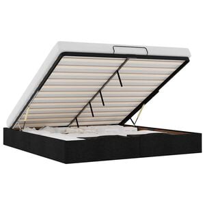vidaXL Ottoman sengeramme uten madrass svart Super King stoff