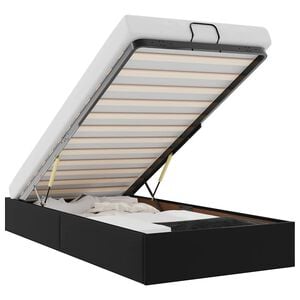 vidaXL Ottoman sengeramme uten madrass svart Single kunstskinn