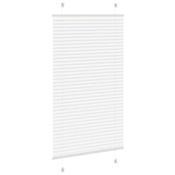 vidaXL pliss&eacute;gardin Hvit 75x150 cm Stoff Bredde 74,4 cm Polyester