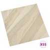 vidaXL Selvklebende gulvplanker 55 stk PVC 5,11 m&sup2; beige stripet
