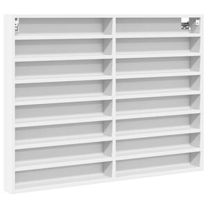 vidaXL Vitrineskap hvit 100x8,5x75 cm konstruert tre