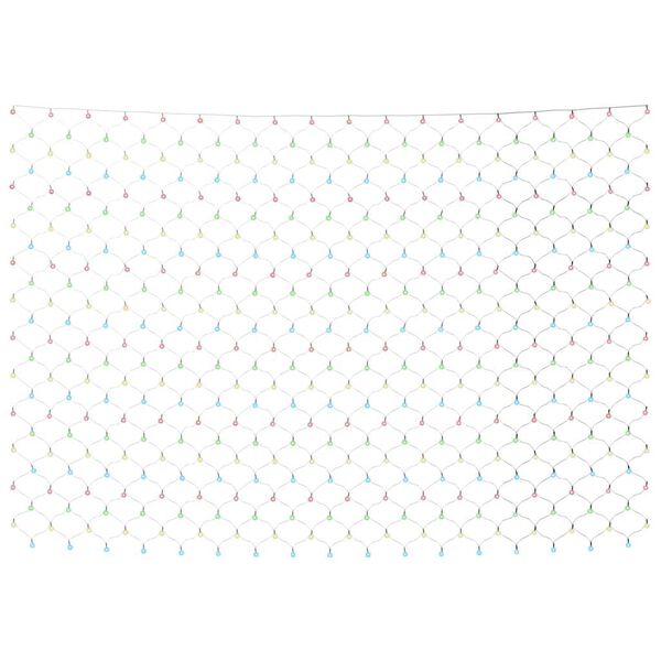 vidaXL Julenettlys flerfarget 3x3 m 306 lysdioder innendørs og utendørs