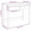 vidaXL Skrivebord med skuffer svart 100x50x78 cm heltre furu
