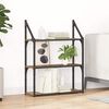 vidaXL Vegghylle med hylle Gamle tre 60 x 21 x 78,5 cm Konstruert tre