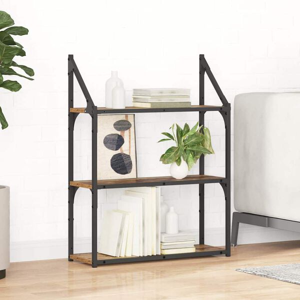 vidaXL Vegghylle med hylle Gamle tre 60 x 21 x 78,5 cm Konstruert tre