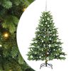 vidaXL Kunstig juletre med 150 LED med stativ gr&oslash;nn 150 cm PE og PVC
