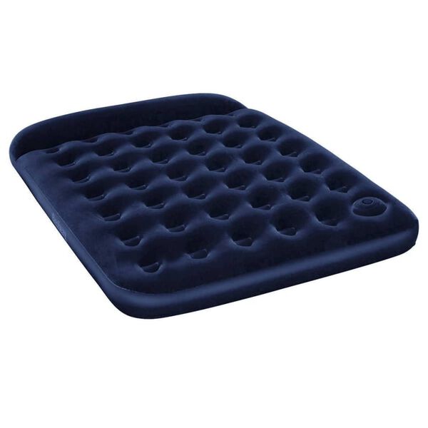 Bestway Oppbl&aring;sbar flokket luftseng med innebygd pumpe 203x152x28 cm