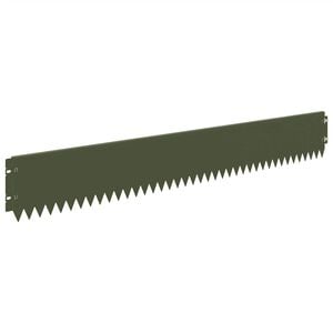 vidaXL Gjerdekant 30 pcs 103 x 15 cm St&aring;l Olivengr&oslash;nn