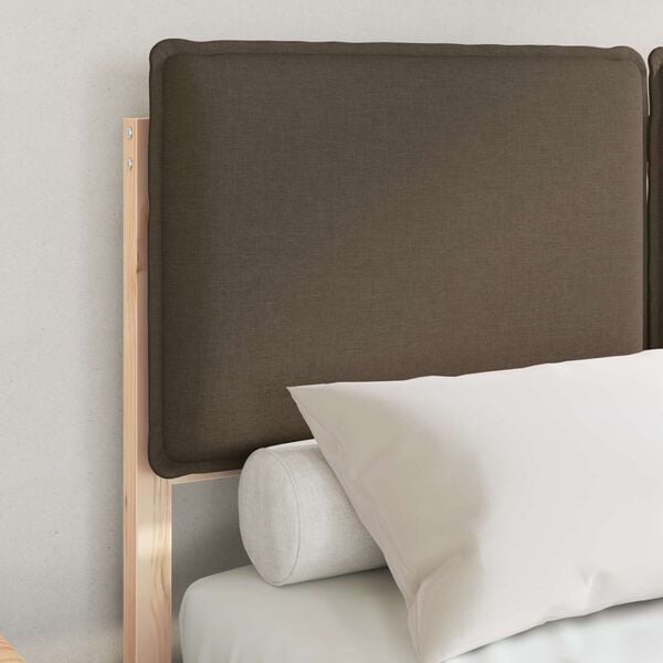 vidaXL Sengeramme med Polstret Hodegjerde Gr&aring;brun 120 x 200 cm