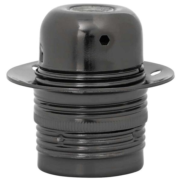 vidaXL Lampeholdere 2 stk blank svart E27