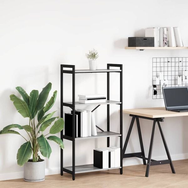 vidaXL Bokhylle Gr&aring; sonoma 40 x 30 x 85 cm Konstruert tre