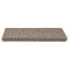 vidaXL Selvklebende trappematter sisal 15 stk 65x21x4 cm mørk beige