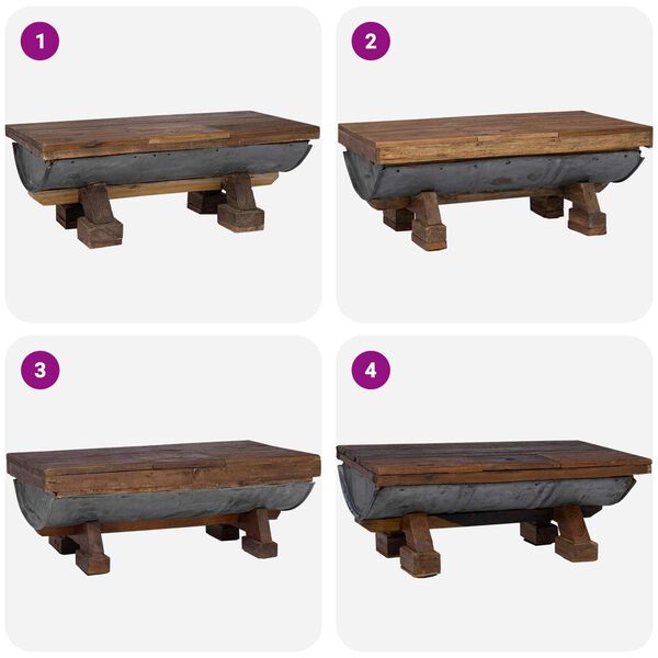 vidaXL Kaffebord Naturlig 90 x 50 x 35 cm tre