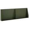 vidaXL St&oslash;ttemur 2 stk. 60 x 12 x 40 cm St&aring;l Olivengr&oslash;nn