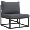 vidaXL Hagesofa Set 5 pcs Svart Metall