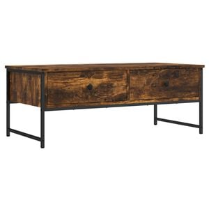 vidaXL Salongbord r&oslash;kt eik 101x49x39,5 cm konstruert tre