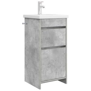 vidaXL Badm&oslash;bel med vask Betonggr&aring; 42 x 40 x 84,5 cm Konstruert tre
