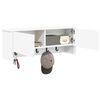 vidaXL Vegghengt kleshenger Hvit 80 x 20 x 30 cm Konstruert tre