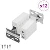 vidaXL Kabinett opphengsbrakett 12 stk. Hvit 70 x 48 x 19 mm
