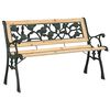 vidaXL Hagebenk med pute Brun 116 x 54 x 73 cm tre