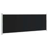 vidaXL Uttrekkbar sidemarkise 160 x 514 cm svart