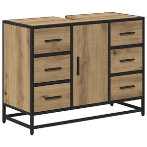 vidaXL Baderomsskap Artisan Eik 80 x 33 x 60 cm Konstruert tre