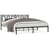 vidaXL Sengeramme i metall med sengegavl svart 183x213 cm