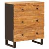 vidaXL Oppbevaringssideboard 60 x 33 x 75 cm Massiv mango tre Brun