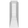 vidaXL Gabionkurv buet 400x50x140/160 cm galvanisert jern