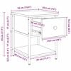 vidaXL Nattbord med skuff Gammelt tre 34 x 35,5 x 45 cm Konstruert tre