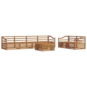 vidaXL Utend&oslash;rs sofa-sett 7 stk. Naturlig Solid akasietre