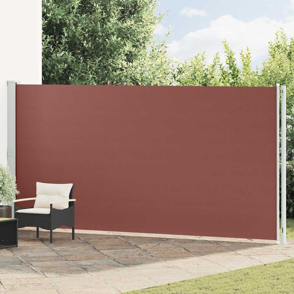 vidaXL Uttrekkbar sidemarkise 200x600 cm brun