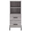 vidaXL Highboard gr&aring; sonoma 34,5x34x180 cm konstruert tre