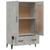 vidaXL Highboard betonggrå 70x31x115 cm konstruert tre