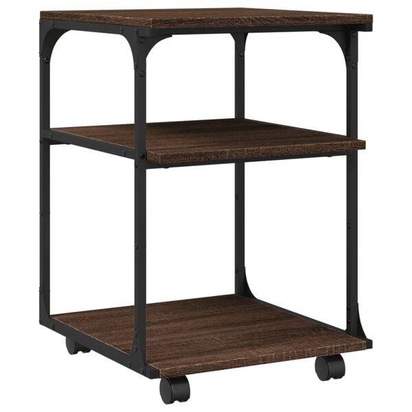 vidaXL Skriverbord 3 hyller brun eik 43x48x64 cm konstruert tre