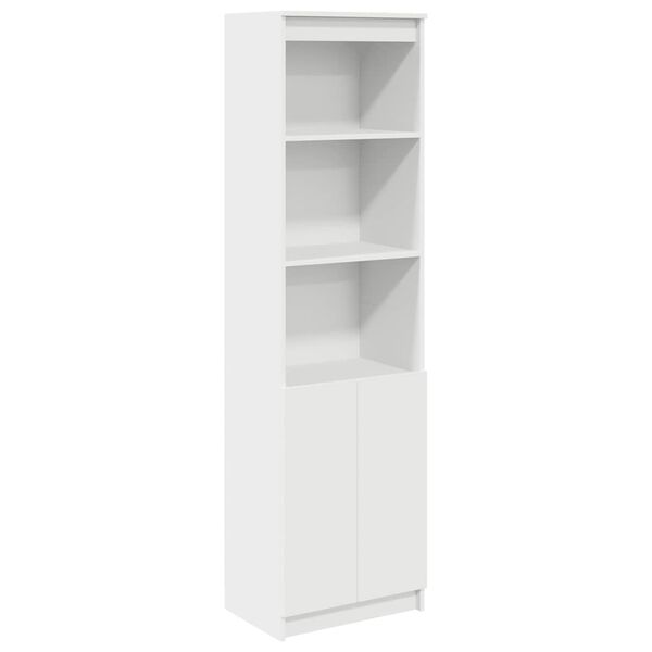 vidaXL Highboard hvit 50x35x180 cm konstruert tre
